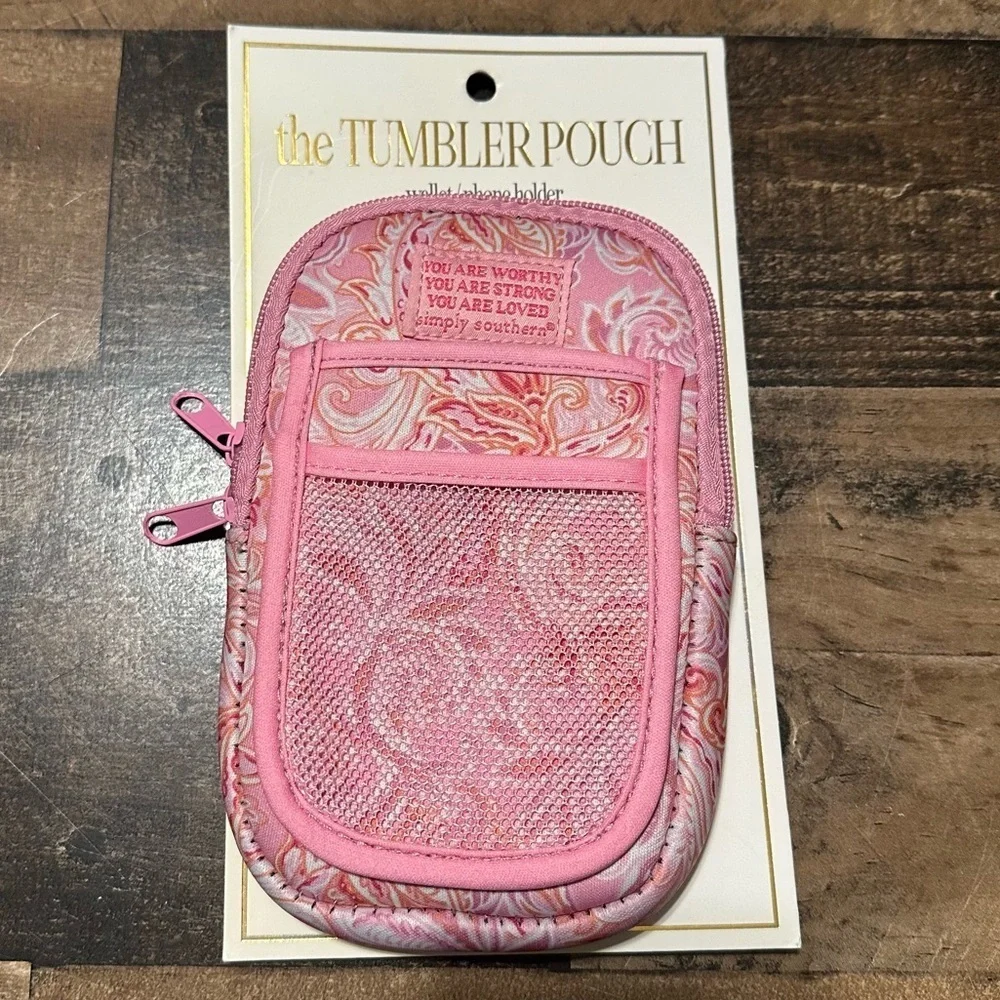 Simply Southern Pink Paisley Tumbler Pouch